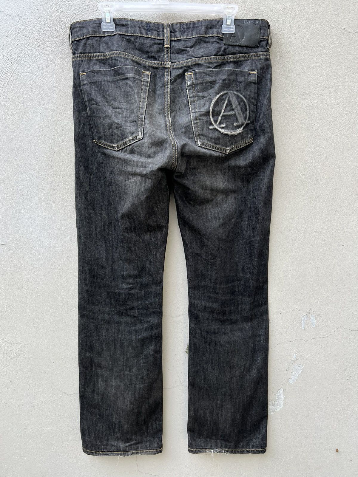 Vintage Vintage ANTWRP Belgium Distressed Faded Black Denim Jeans Size US 32 / EU 48 - 15 Thumbnail