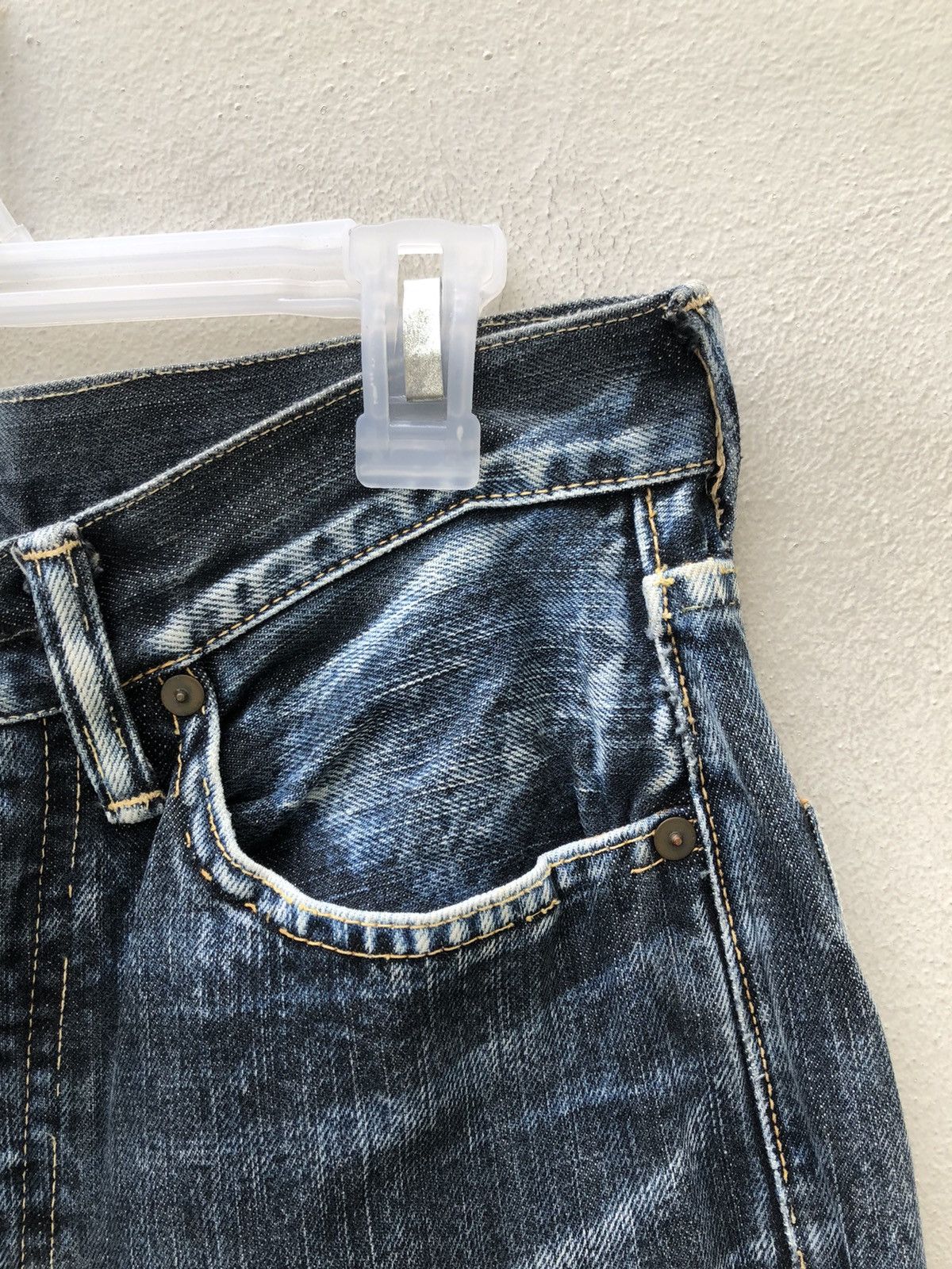 45rpm Vintage 45rpm Japan Faded Indigo Denim Selvedge Jeans Size US 29 - 12 Thumbnail