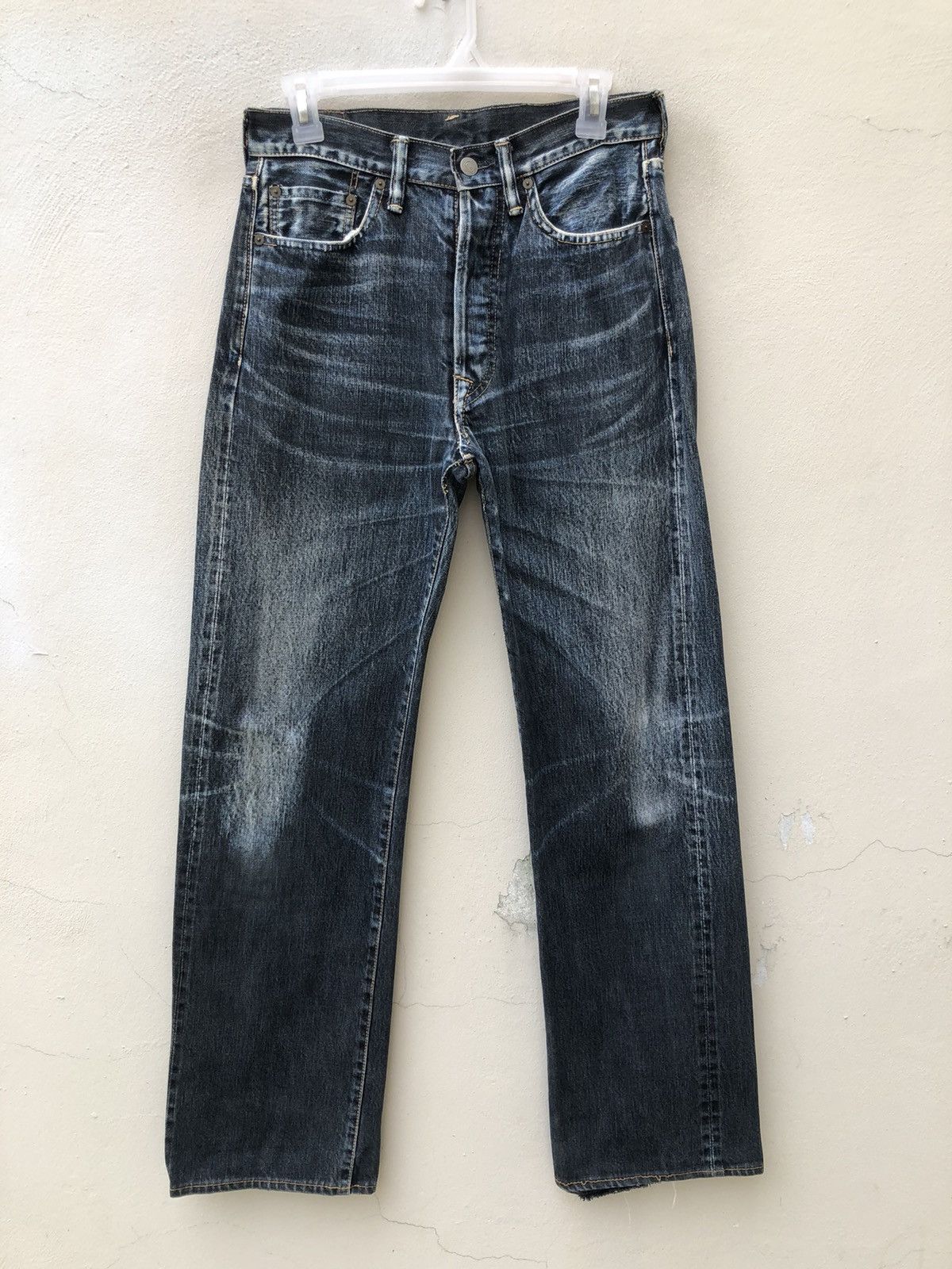 45rpm Vintage 45rpm Japan Faded Indigo Denim Selvedge Jeans Size US 29 - 6 Thumbnail
