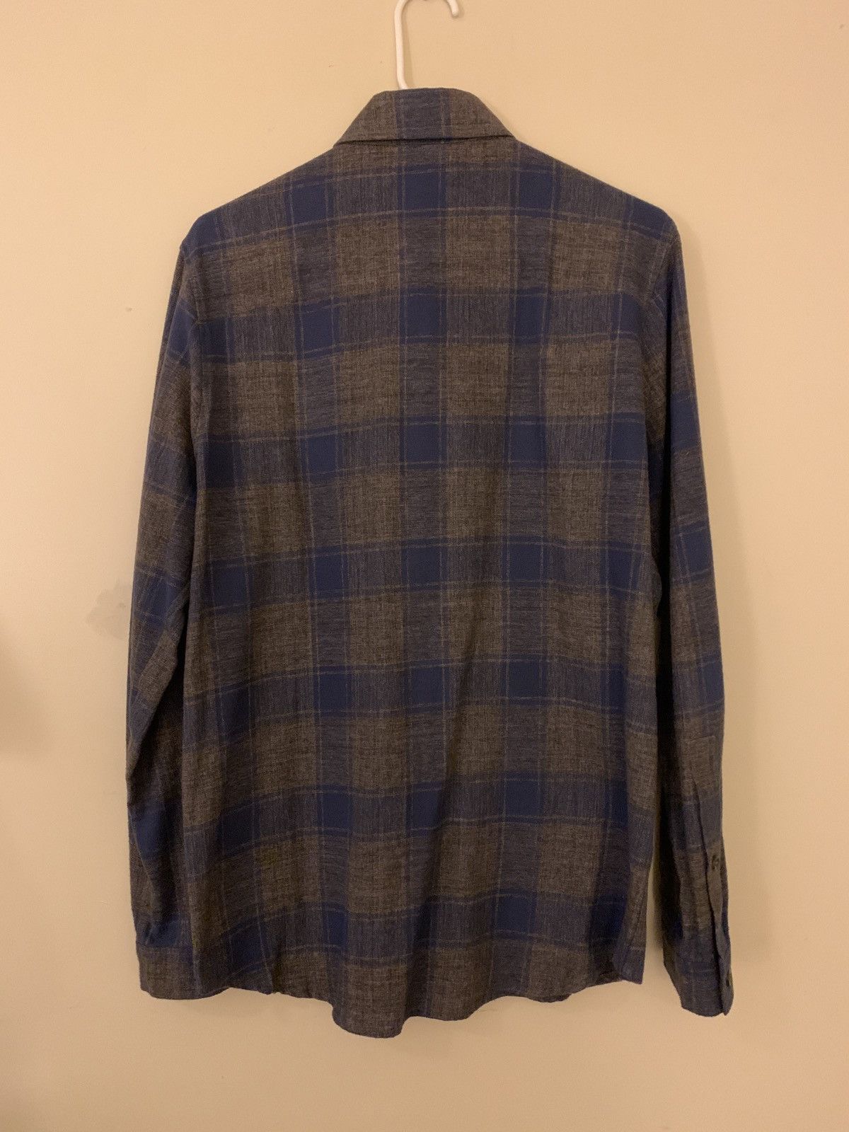 John Elliott Long Sleeve Button Up - Grey x Navy - Sz 2 Size US M / EU 48-50 / 2 - 4 Thumbnail