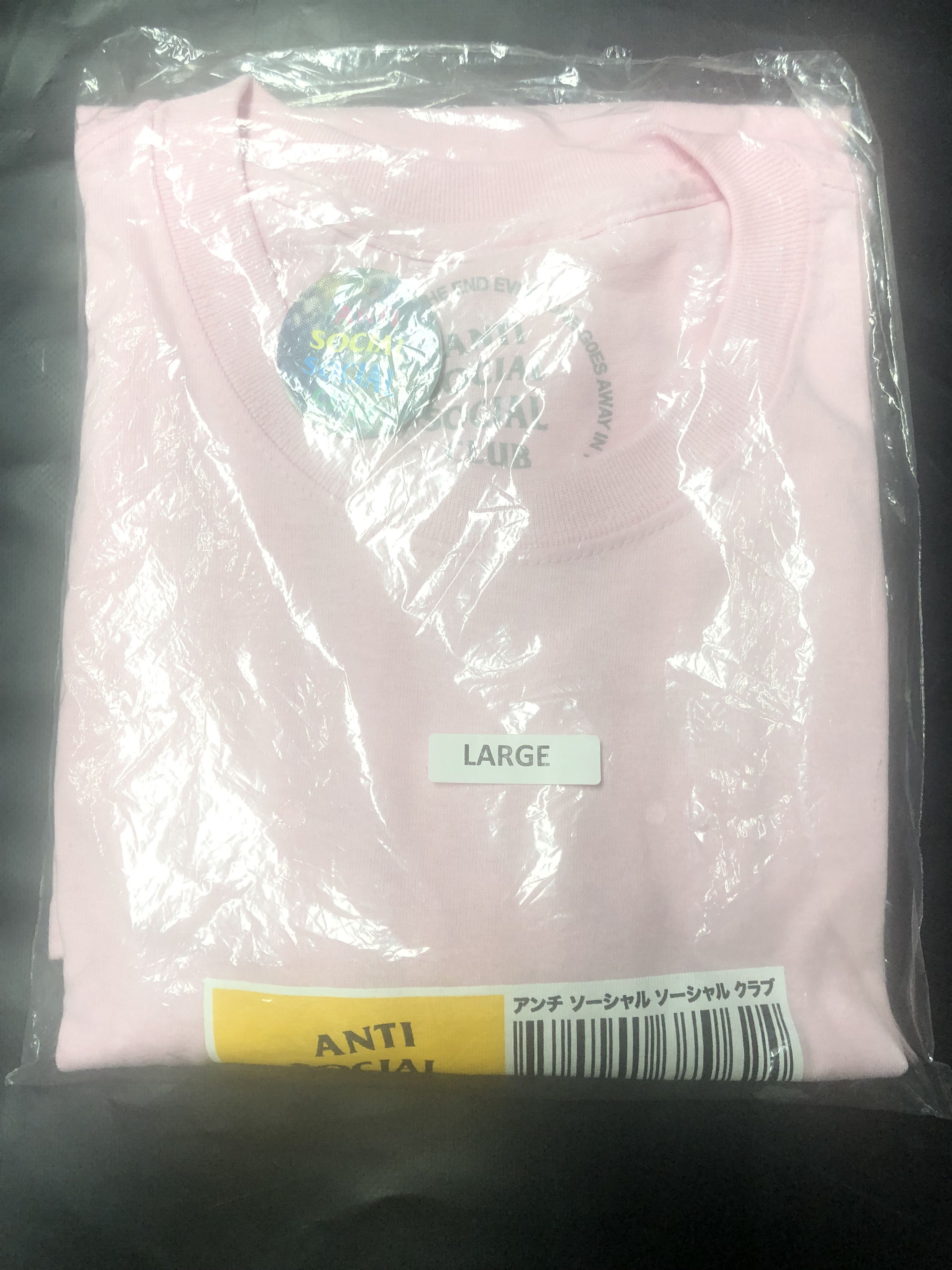 Anti Social Social Club DS Japan Only ASSC Box Logo Baguette Pink Tee FTP KITH BAPE Size US L / EU 52-54 / 3 - 2 Thumbnail