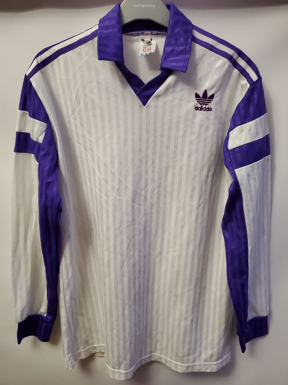 1970`s Vintage Adidas Template White Football Retro Shirt Jersey Size M/L
