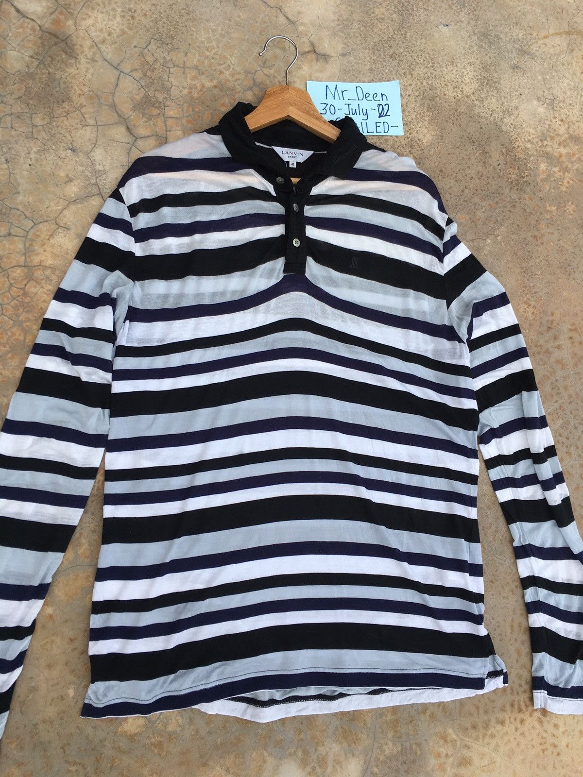 Lanvin Vintage Lanvin Stripes Longsleeve Shirt Size US L / EU 52-54 / 3 - 4 Thumbnail