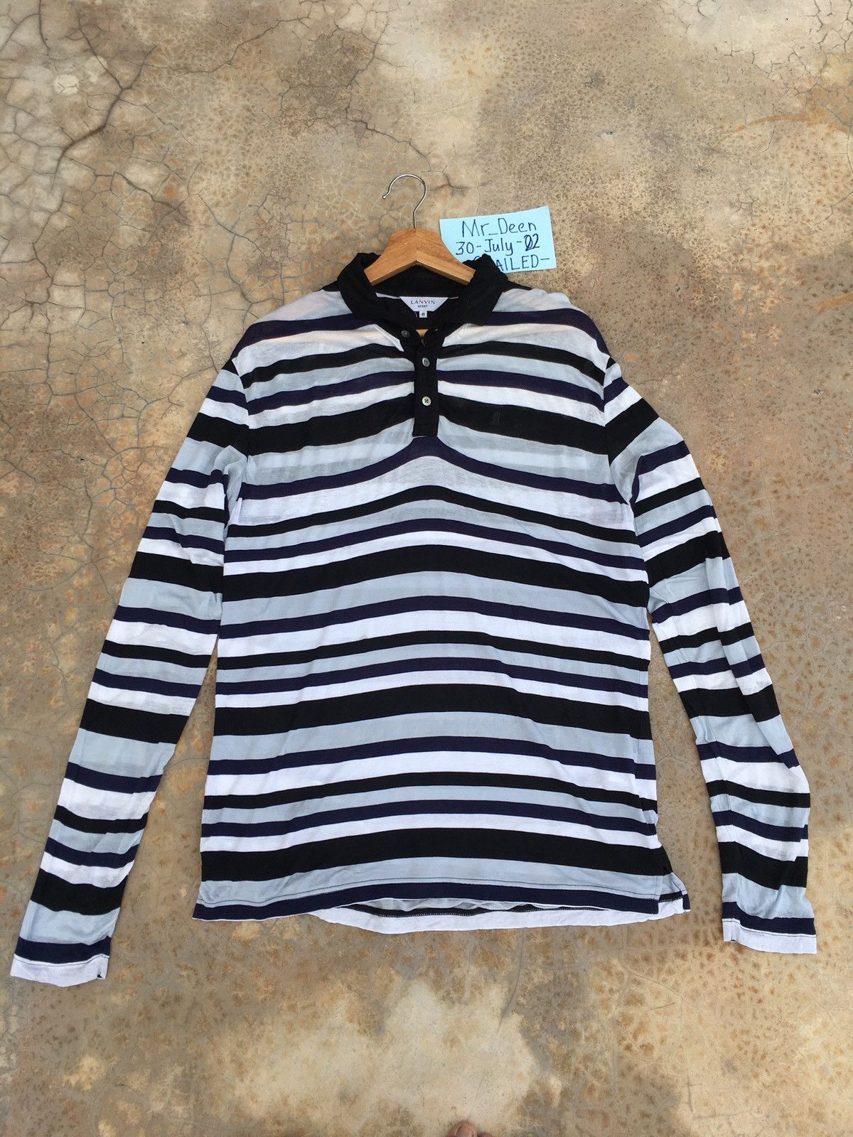 Lanvin Vintage Lanvin Stripes Longsleeve Shirt Size US L / EU 52-54 / 3 - 1 Thumbnail