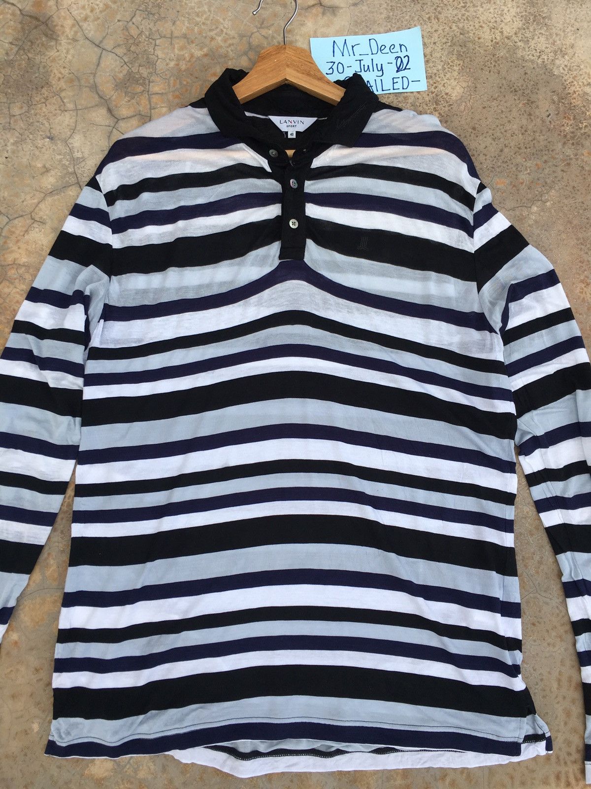 Lanvin Vintage Lanvin Stripes Longsleeve Shirt Size US L / EU 52-54 / 3 - 6 Thumbnail