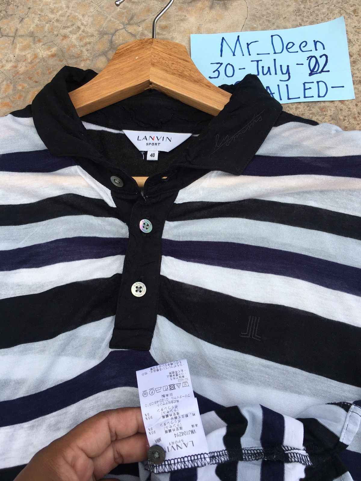 Lanvin Vintage Lanvin Stripes Longsleeve Shirt Size US L / EU 52-54 / 3 - 9 Thumbnail