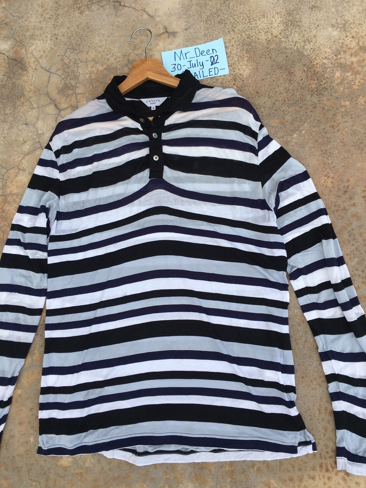 Lanvin Vintage Lanvin Stripes Longsleeve Shirt Size US L / EU 52-54 / 3 - 5 Thumbnail