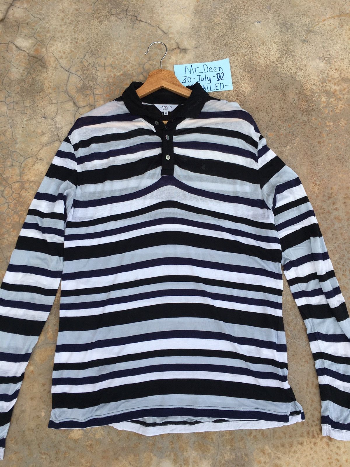 Lanvin Vintage Lanvin Stripes Longsleeve Shirt Size US L / EU 52-54 / 3 - 3 Thumbnail