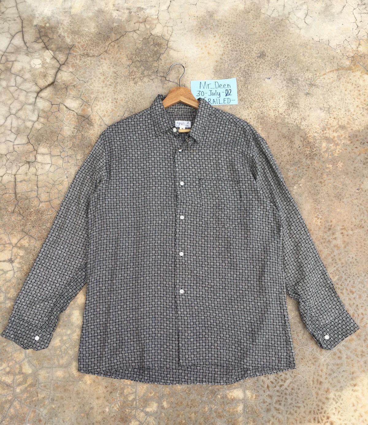 agnes b. Vintage Agnes b Buttons Up Collar Shirt Size US L / EU 52-54 / 3 - 1 Thumbnail