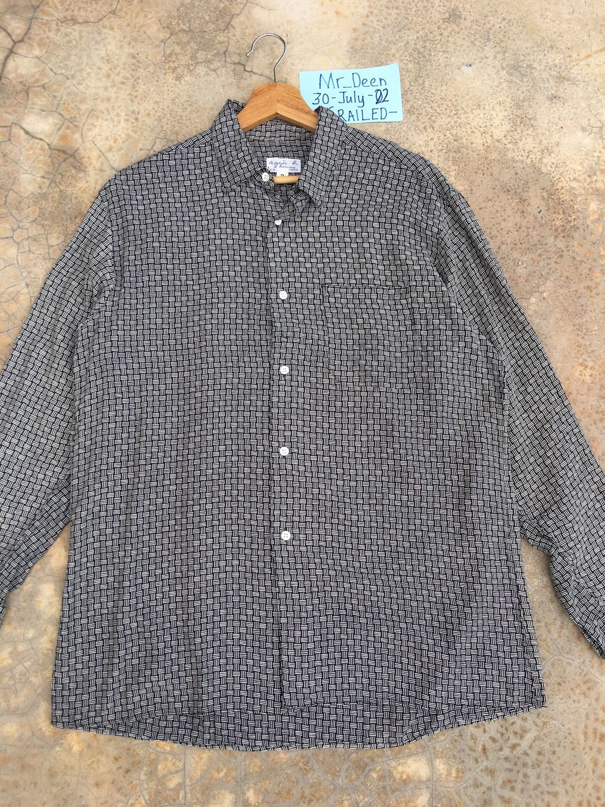 agnes b. Vintage Agnes b Buttons Up Collar Shirt Size US L / EU 52-54 / 3 - 2 Thumbnail