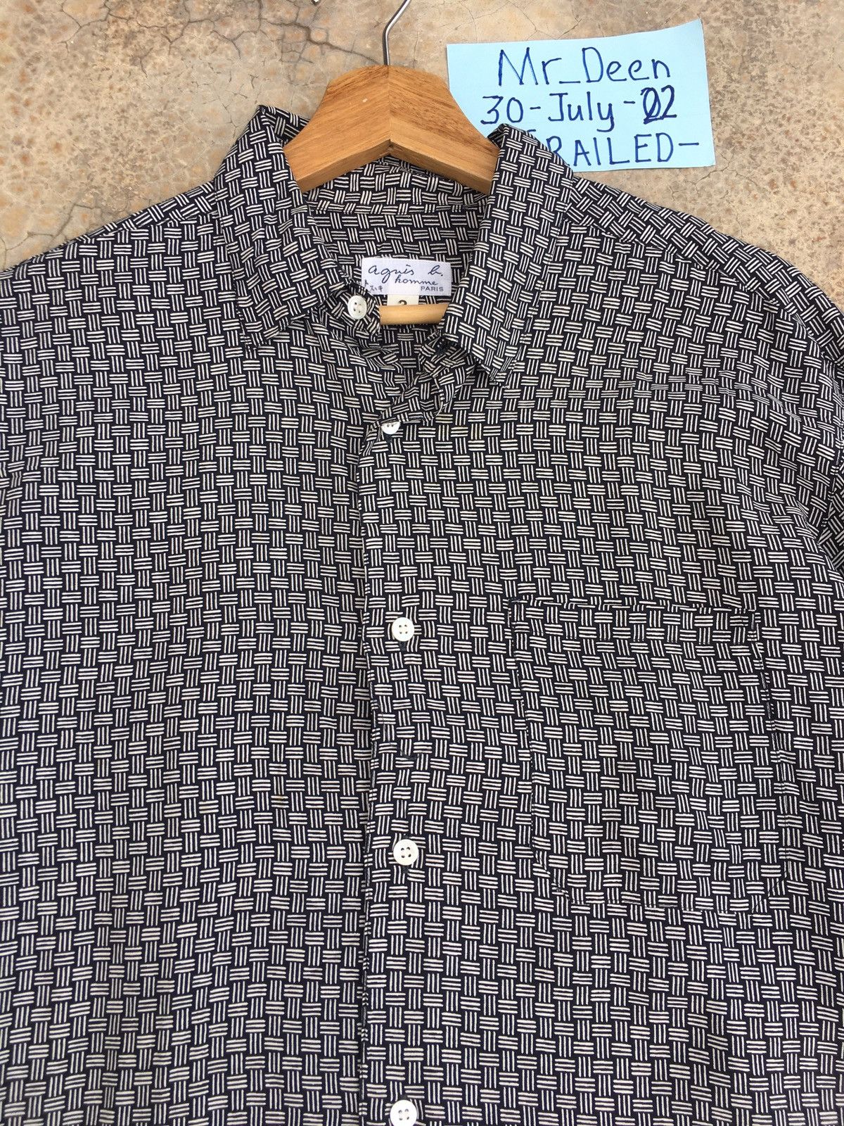agnes b. Vintage Agnes b Buttons Up Collar Shirt Size US L / EU 52-54 / 3 - 6 Thumbnail