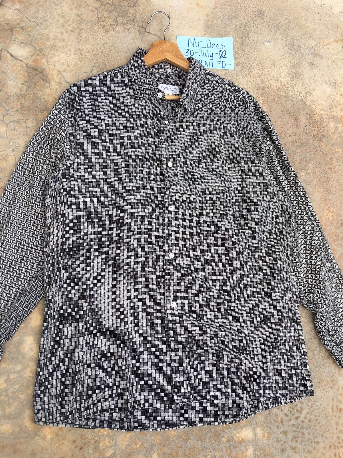 agnes b. Vintage Agnes b Buttons Up Collar Shirt Size US L / EU 52-54 / 3 - 3 Thumbnail