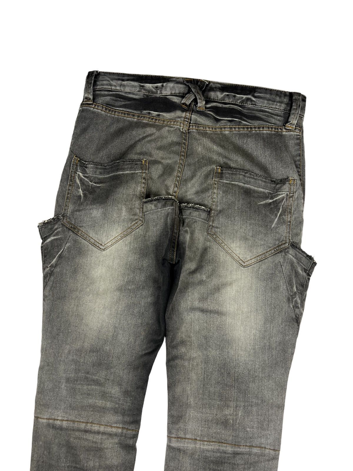 PPFM PPFM Crazy Washed Black Double Pocket Anarcho Denim Size US 34 / EU 50 - 6 Thumbnail