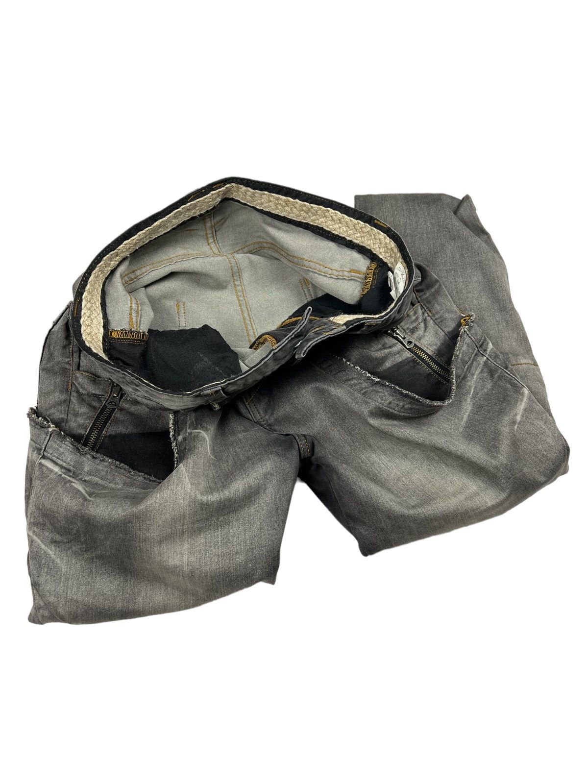 PPFM PPFM Crazy Washed Black Double Pocket Anarcho Denim Size US 34 / EU 50 - 11 Thumbnail