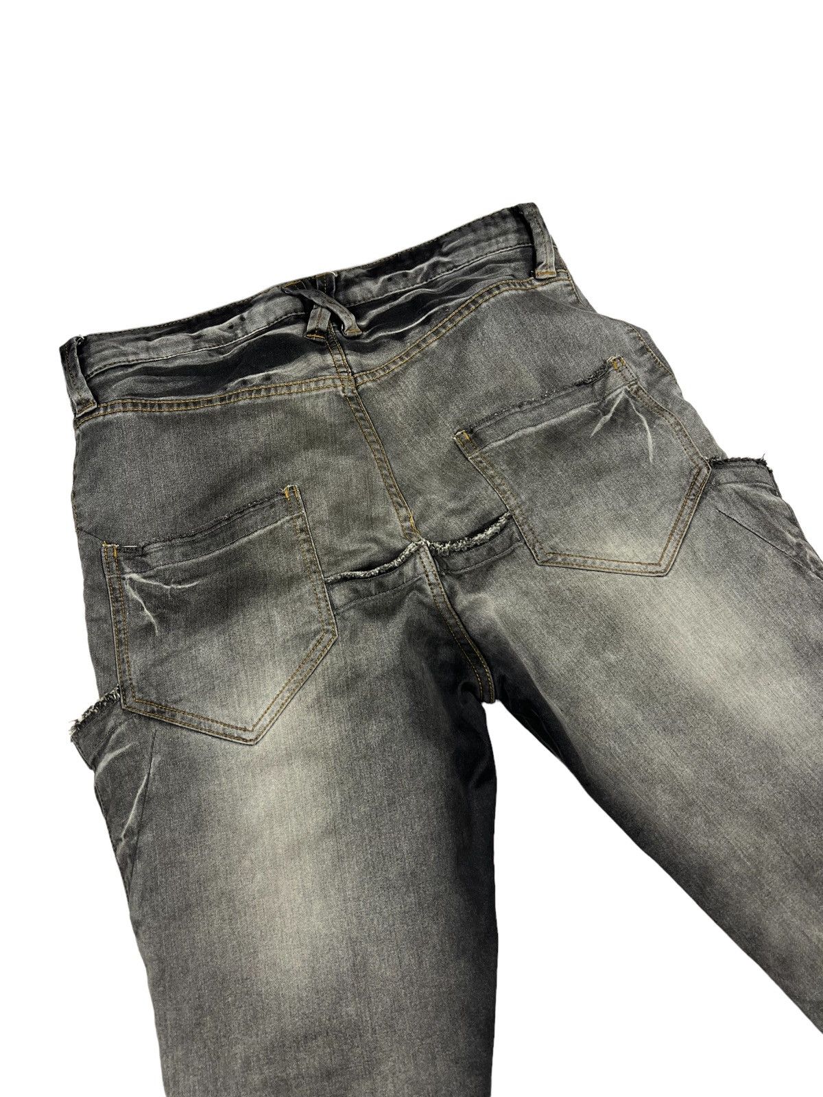 PPFM PPFM Crazy Washed Black Double Pocket Anarcho Denim Size US 34 / EU 50 - 7 Thumbnail
