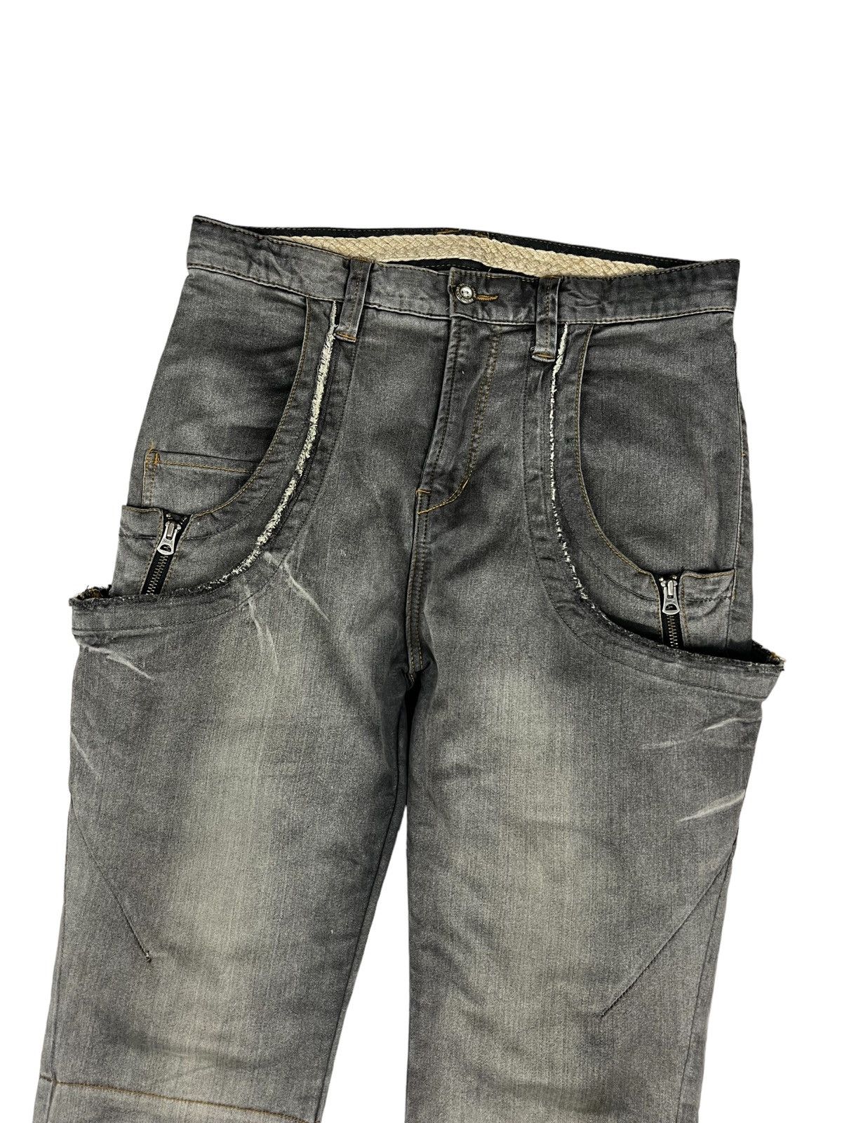 PPFM PPFM Crazy Washed Black Double Pocket Anarcho Denim Size US 34 / EU 50 - 4 Thumbnail