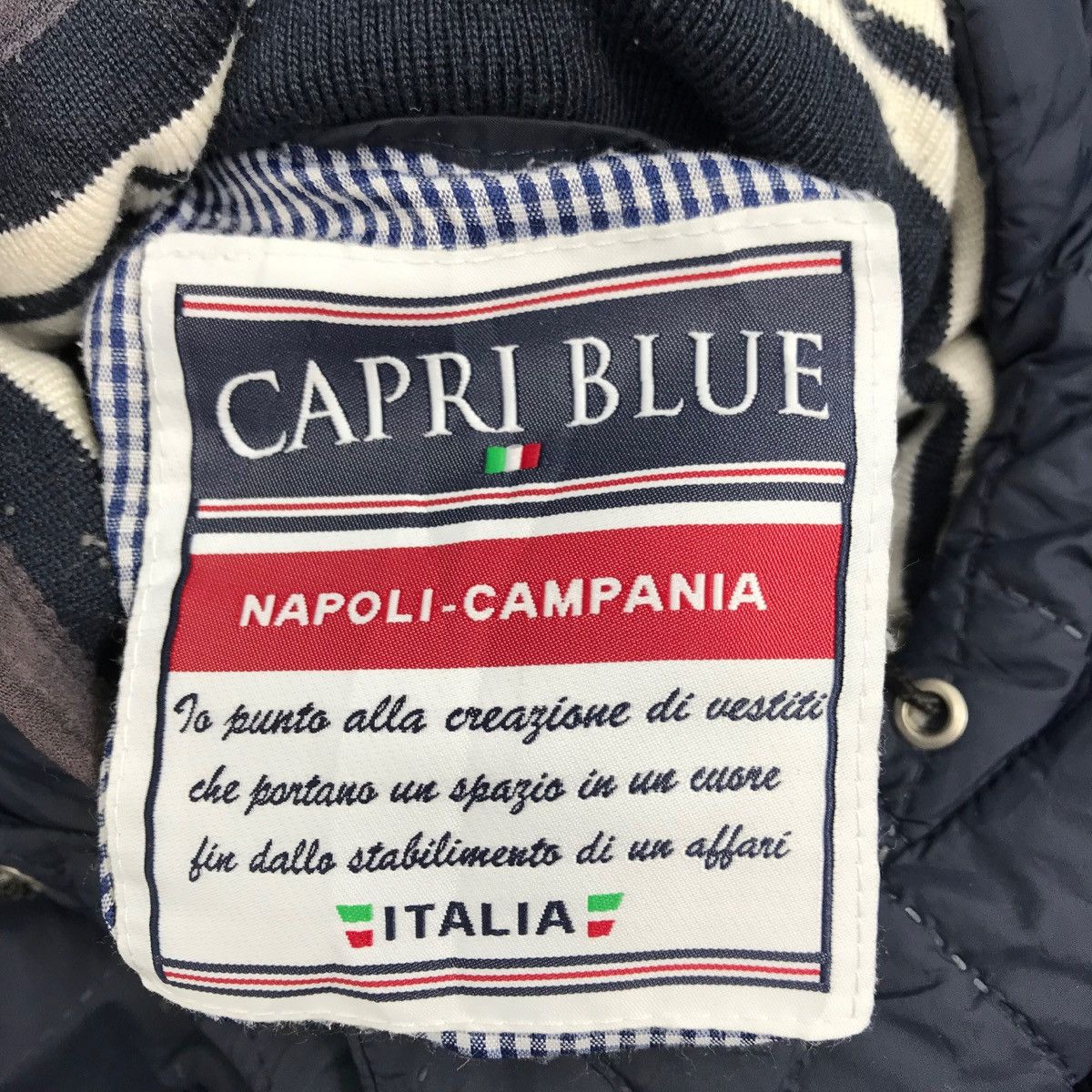 Other Vintage CAPRI BLUE Napoli Italia Quilted Jacket ItalianBrand Size US L / EU 52-54 / 3 - 5 Thumbnail