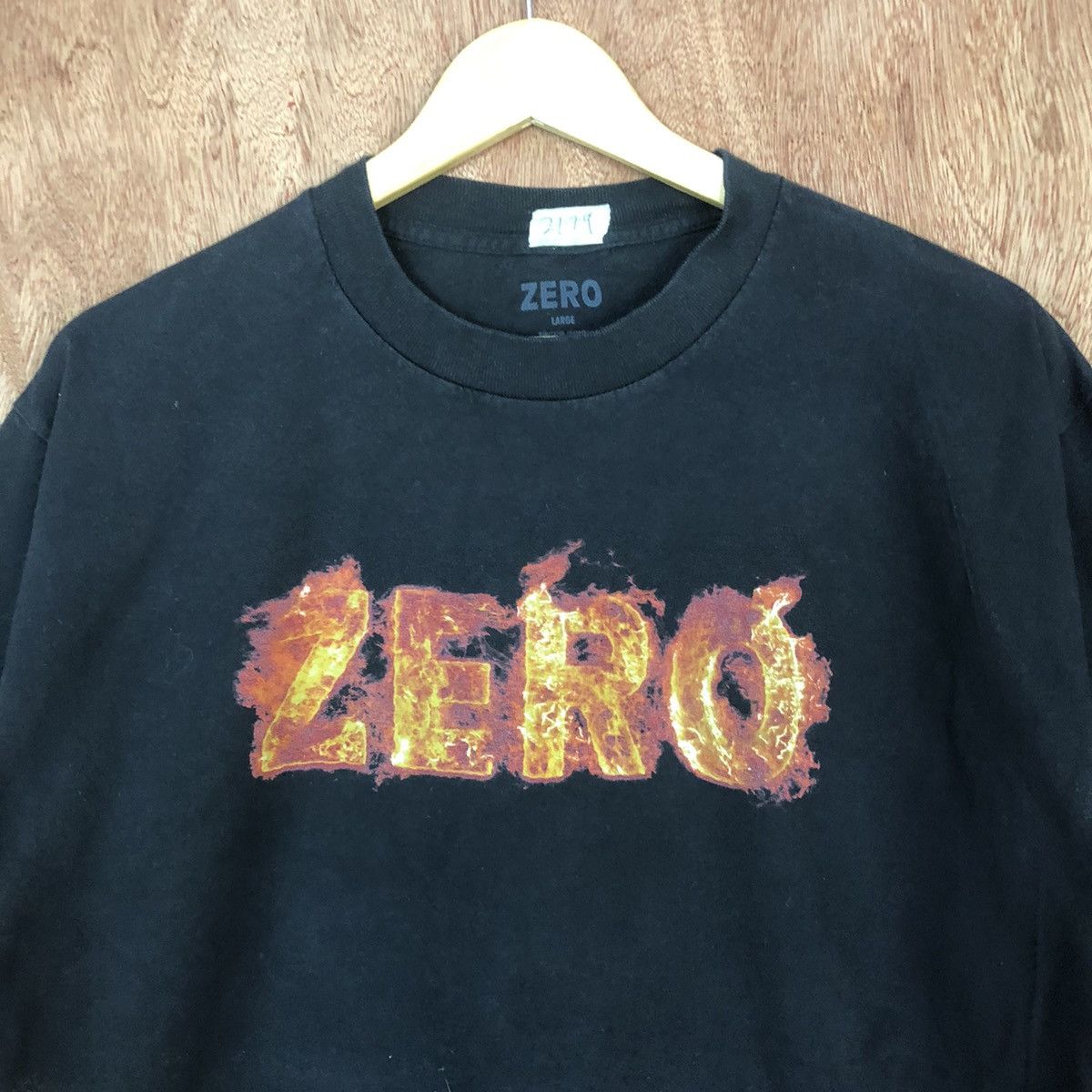 Japanese Brand D Zero FIRE T-Shirts Black #2179 Size US L / EU 52-54 / 3 - 4 Thumbnail