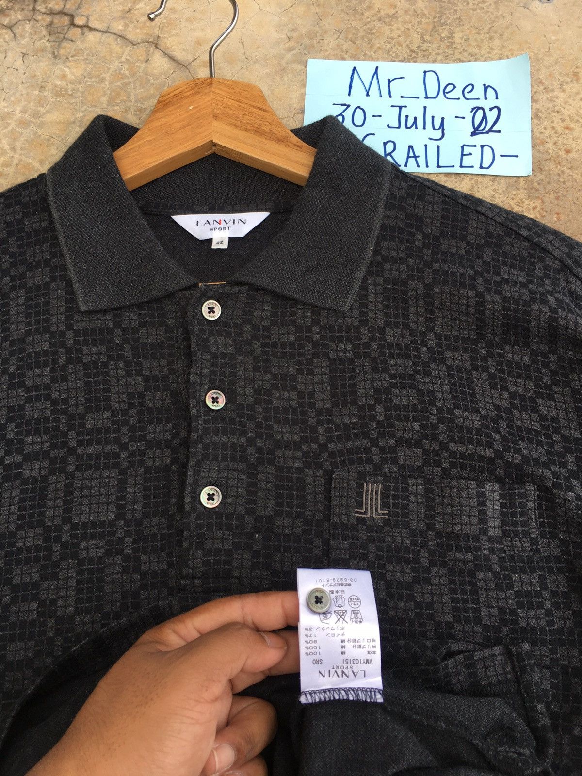 Lanvin Rare Vintage Lanvin Longsleeve Collar Shirt Size US L / EU 52-54 / 3 - 8 Thumbnail