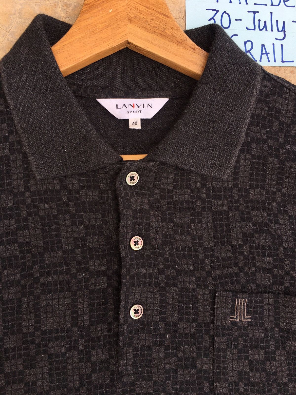 Lanvin Rare Vintage Lanvin Longsleeve Collar Shirt Size US L / EU 52-54 / 3 - 6 Thumbnail