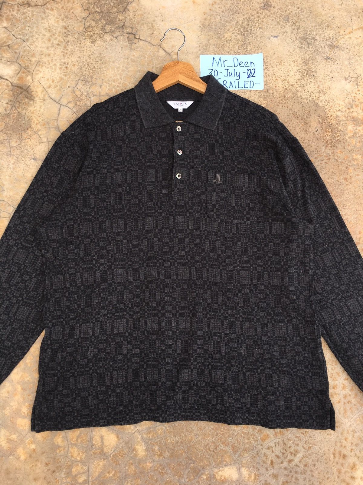 Lanvin Rare Vintage Lanvin Longsleeve Collar Shirt Size US L / EU 52-54 / 3 - 2 Thumbnail