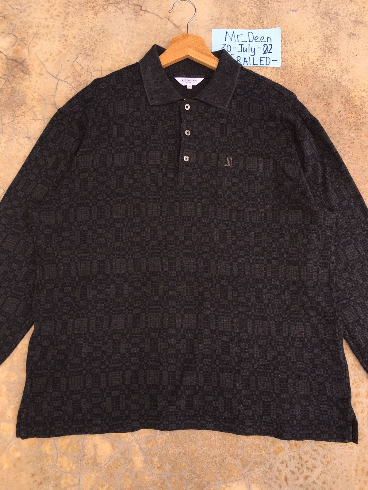 Lanvin Rare Vintage Lanvin Longsleeve Collar Shirt Size US L / EU 52-54 / 3 - 4 Thumbnail