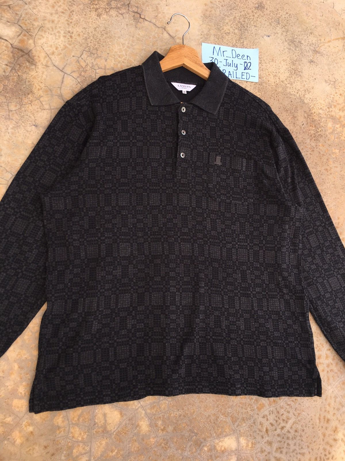 Lanvin Rare Vintage Lanvin Longsleeve Collar Shirt Size US L / EU 52-54 / 3 - 3 Thumbnail
