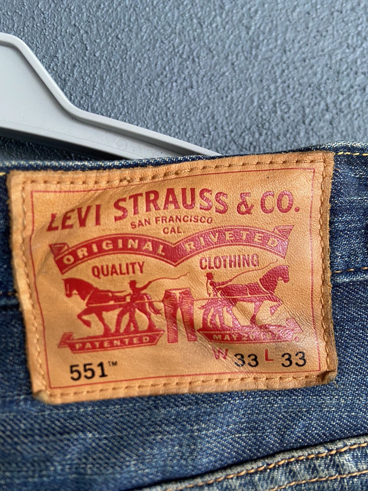 Levi’s 551 Distressed Denim
