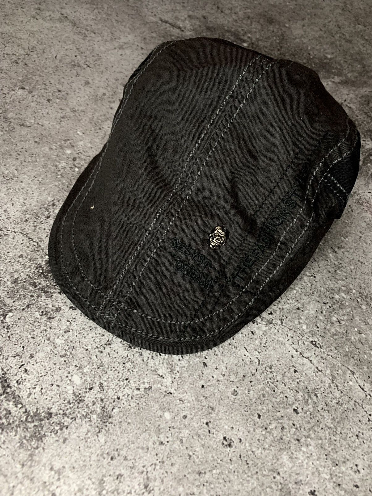 Custom × Japanese Brand × Military Rock cap vintage custom with a skull ...