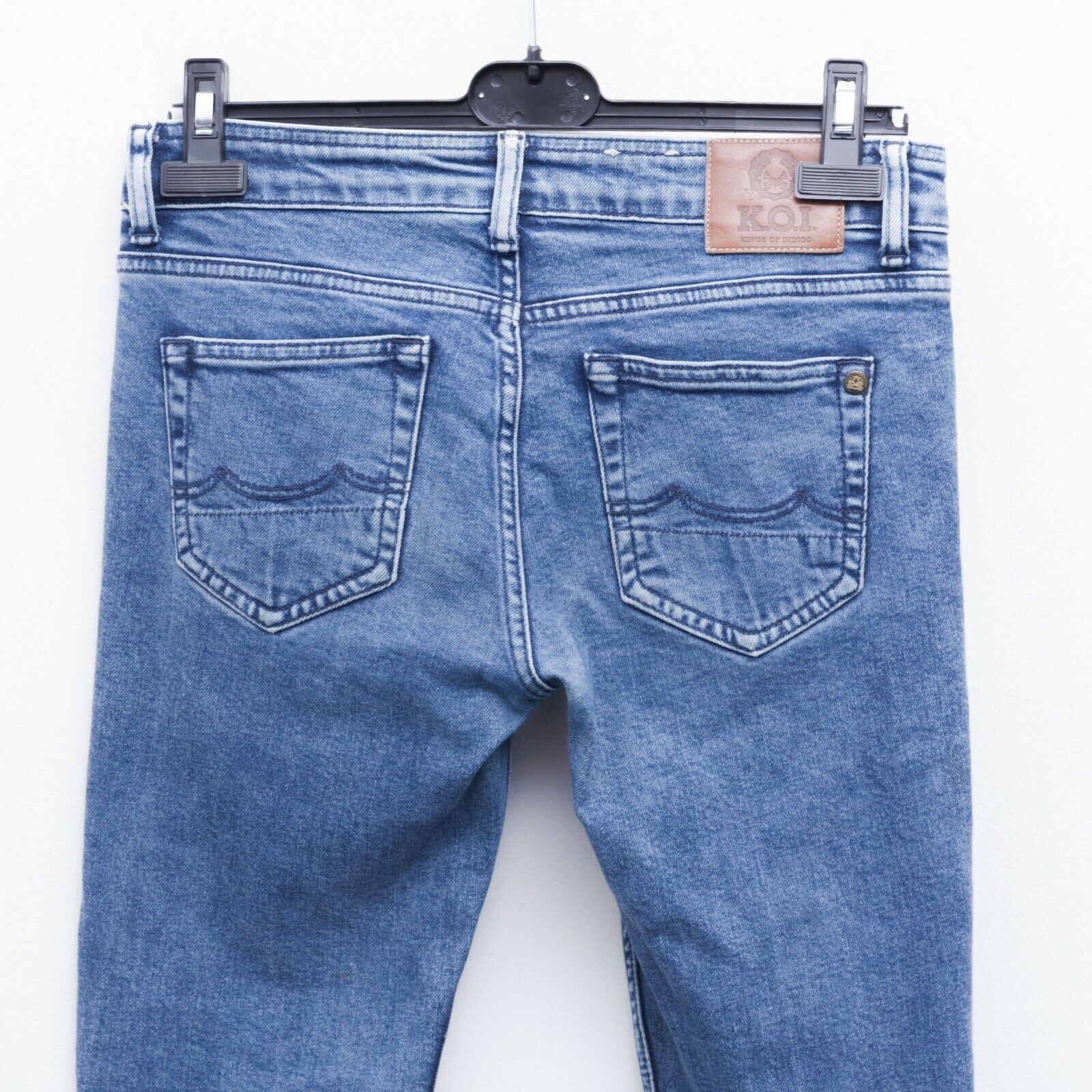 Indigo × Kings Of Indigo Juno Super Slim W28 L32 Jeans Trousers Pants KOI Denim Size 28" / US 6 / IT 42 - 7 Thumbnail