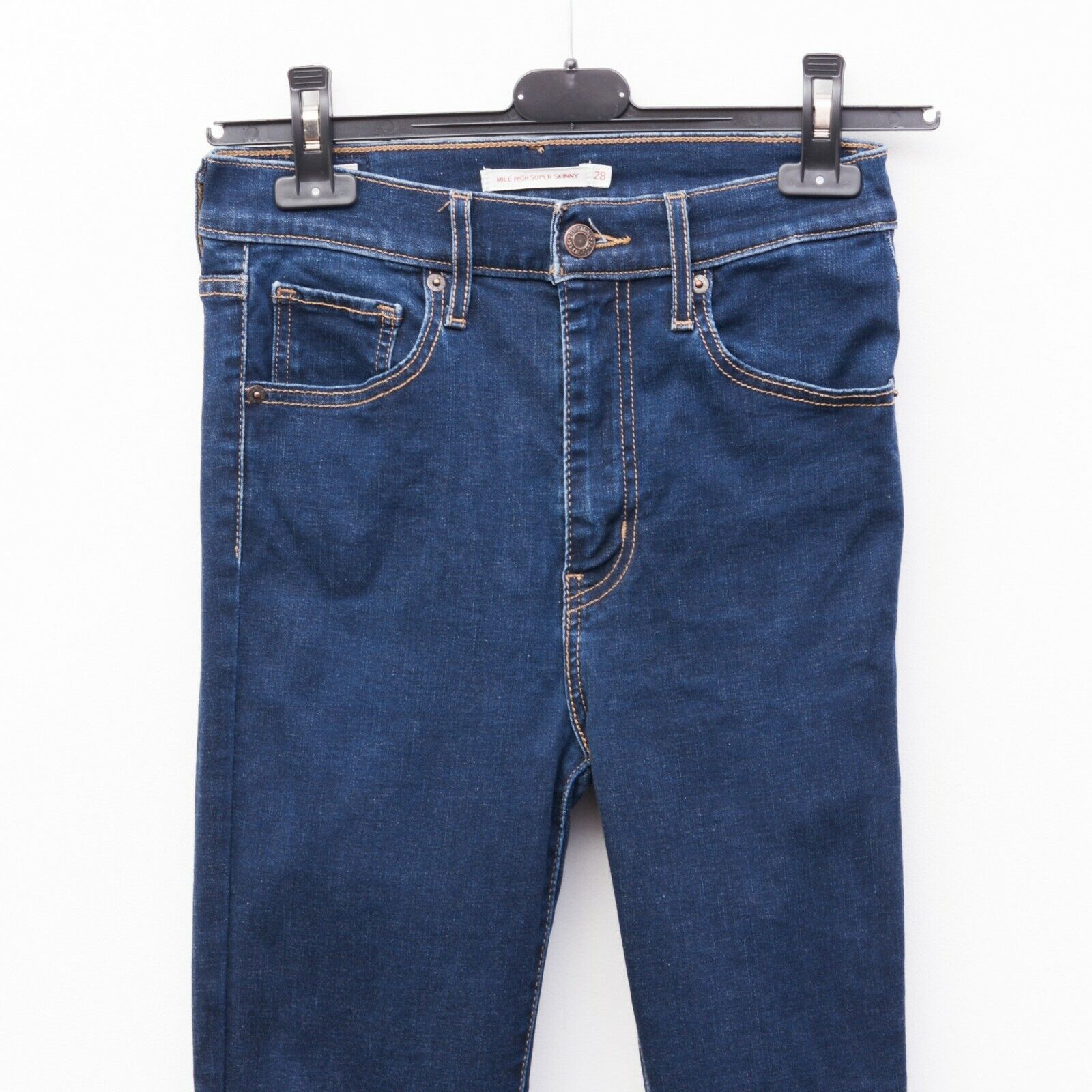 Levi's Big E Mile High Super Skinny Premium Denim Jeans Stretch Size 28" / US 6 / IT 42 - 2 Thumbnail