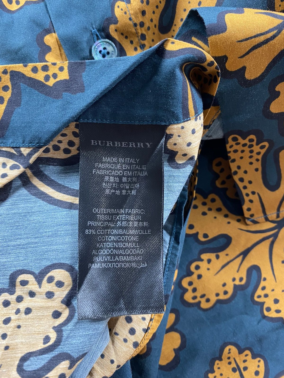 Burberry Prorsum Burberry Prorsum F/W’14 Leaf Print Shirt Size US XL / EU 56 / 4 - 9 Thumbnail