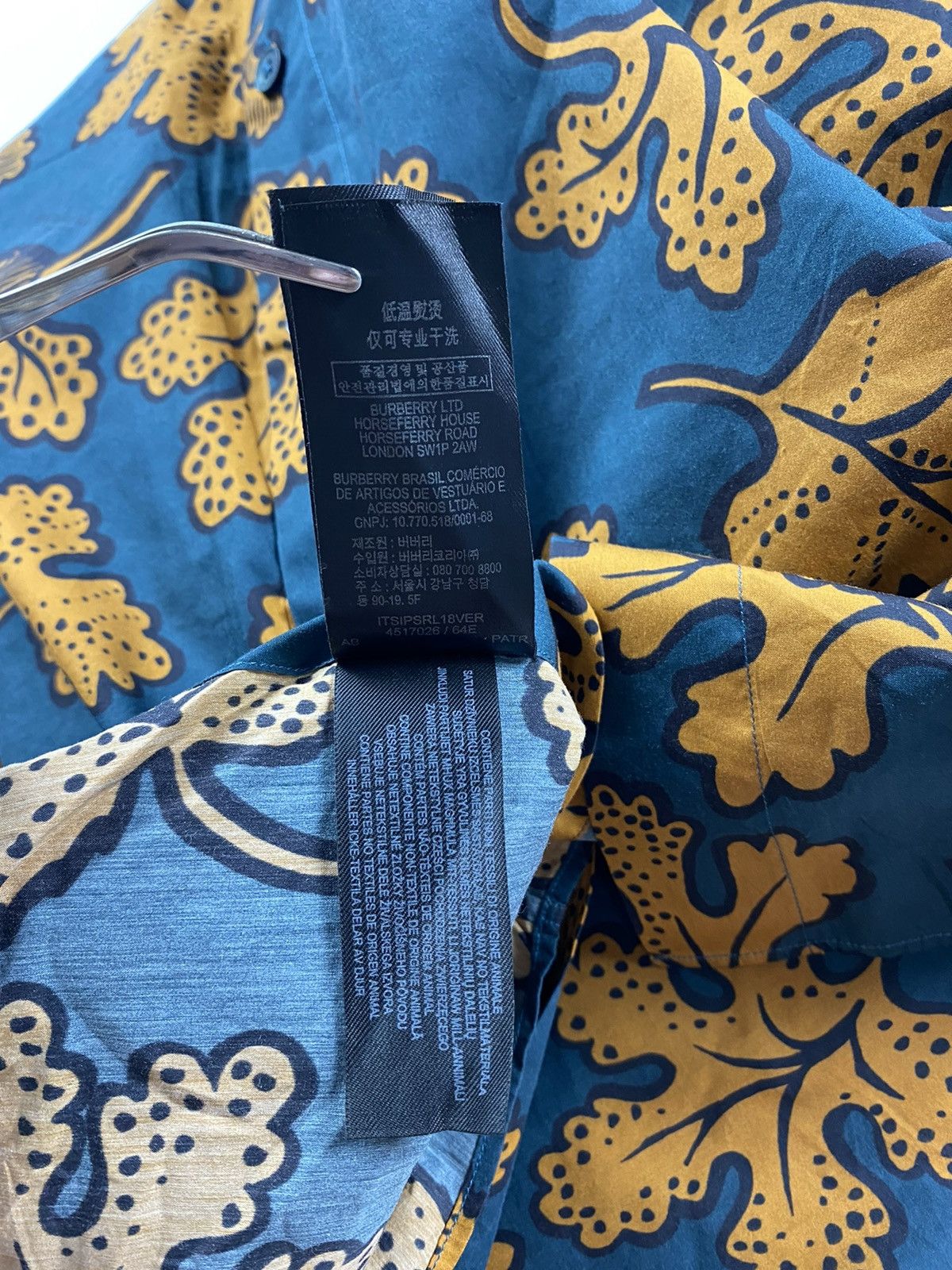 Burberry Prorsum Burberry Prorsum F/W’14 Leaf Print Shirt Size US XL / EU 56 / 4 - 11 Thumbnail