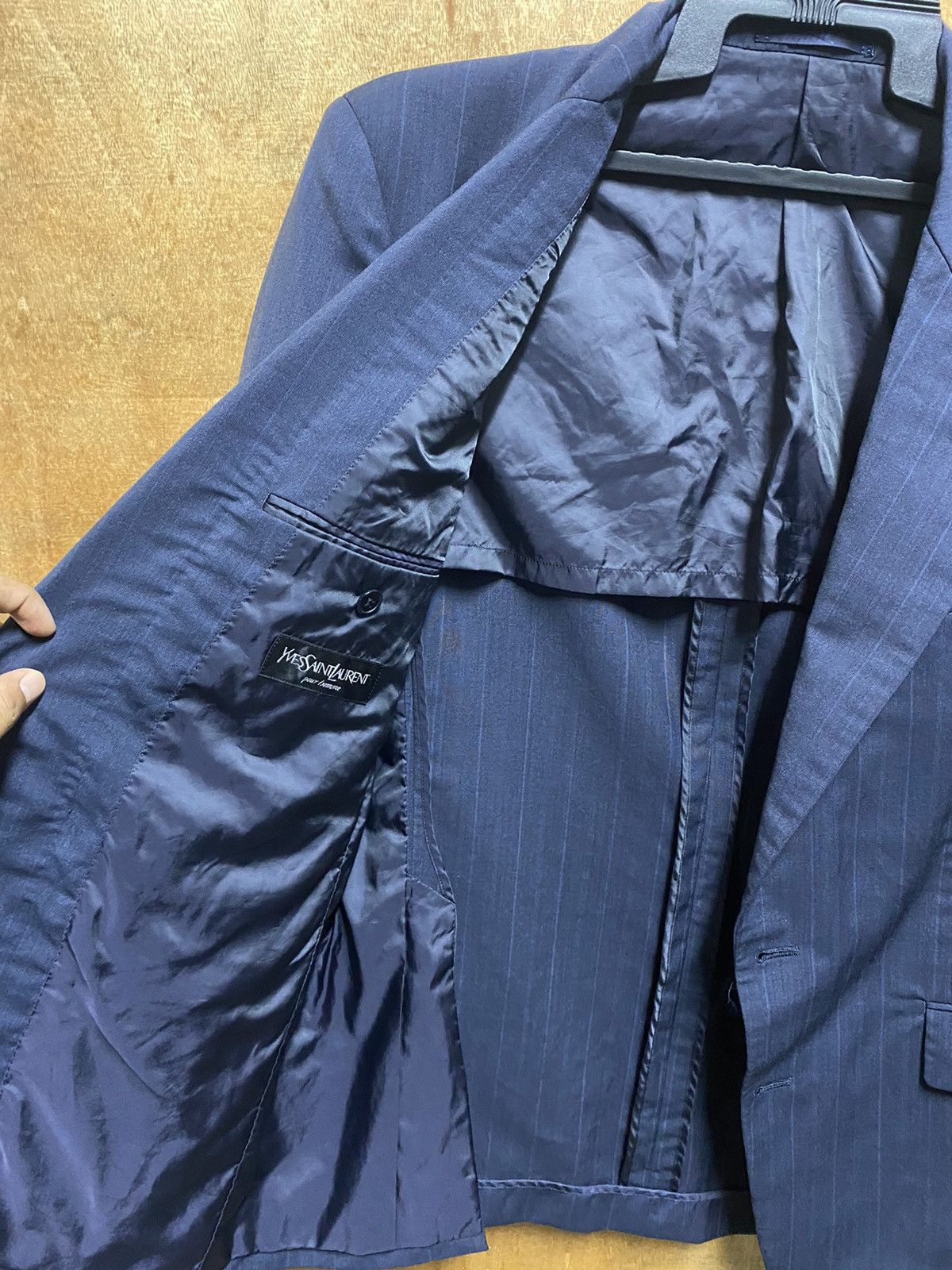 Vintage × Yves Saint Laurent Yves Saint Laurent Pour Homme Vintage Blazer Size US L / EU 52-54 / 3 - 3 Thumbnail