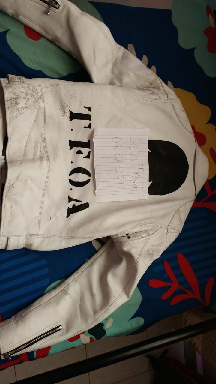 Japanese Brand White Lether Biker TFOA Jacket Size US S / EU 44-46 / 1 - 11 Thumbnail
