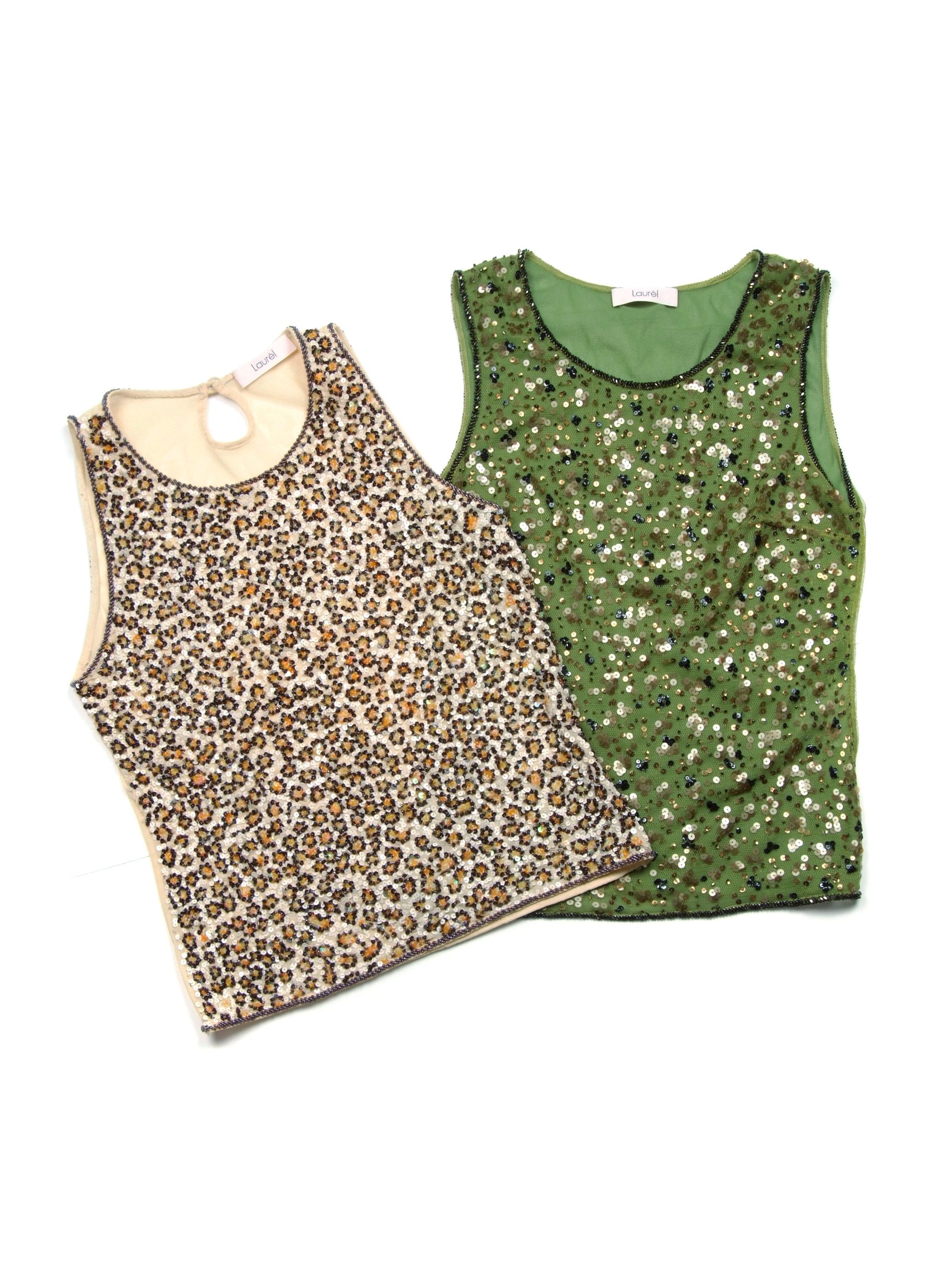 Escada Lot of 2 Laurel by ESCADA Mesh Embellished Sequin Tank Top Size XS / US 0-2 / IT 36-38 - 1 Thumbnail