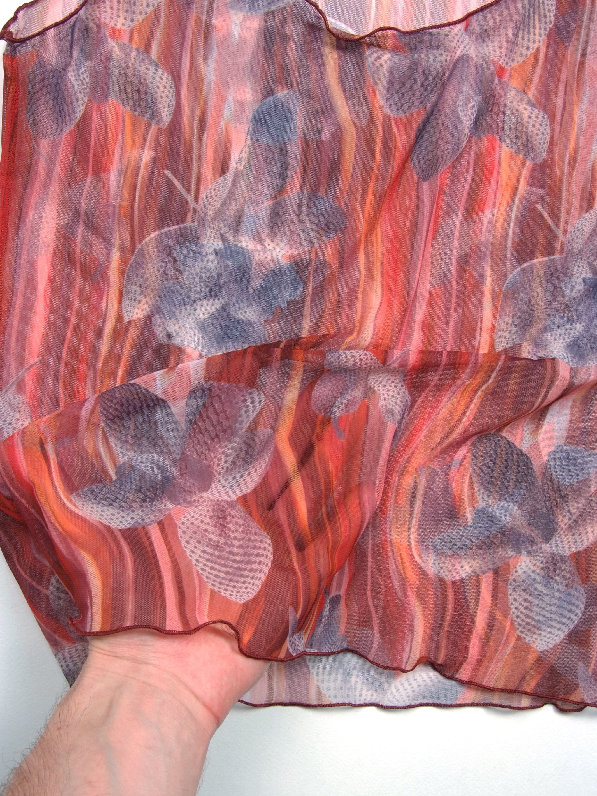 Vintage Vintage Mesh Sheer Abstract Tank Top Sleeveless Size M / US 6-8 / IT 42-44 - 3 Thumbnail