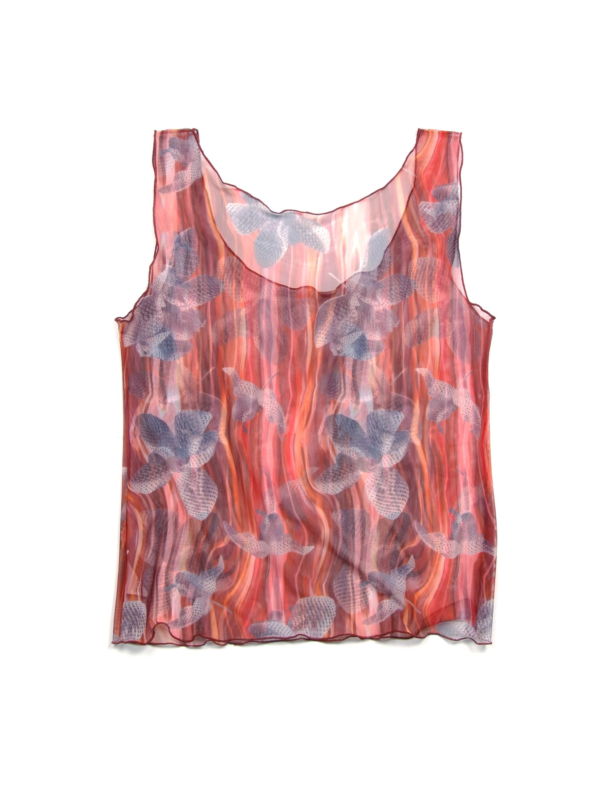 Vintage Vintage Mesh Sheer Abstract Tank Top Sleeveless Size M / US 6-8 / IT 42-44 - 2 Thumbnail