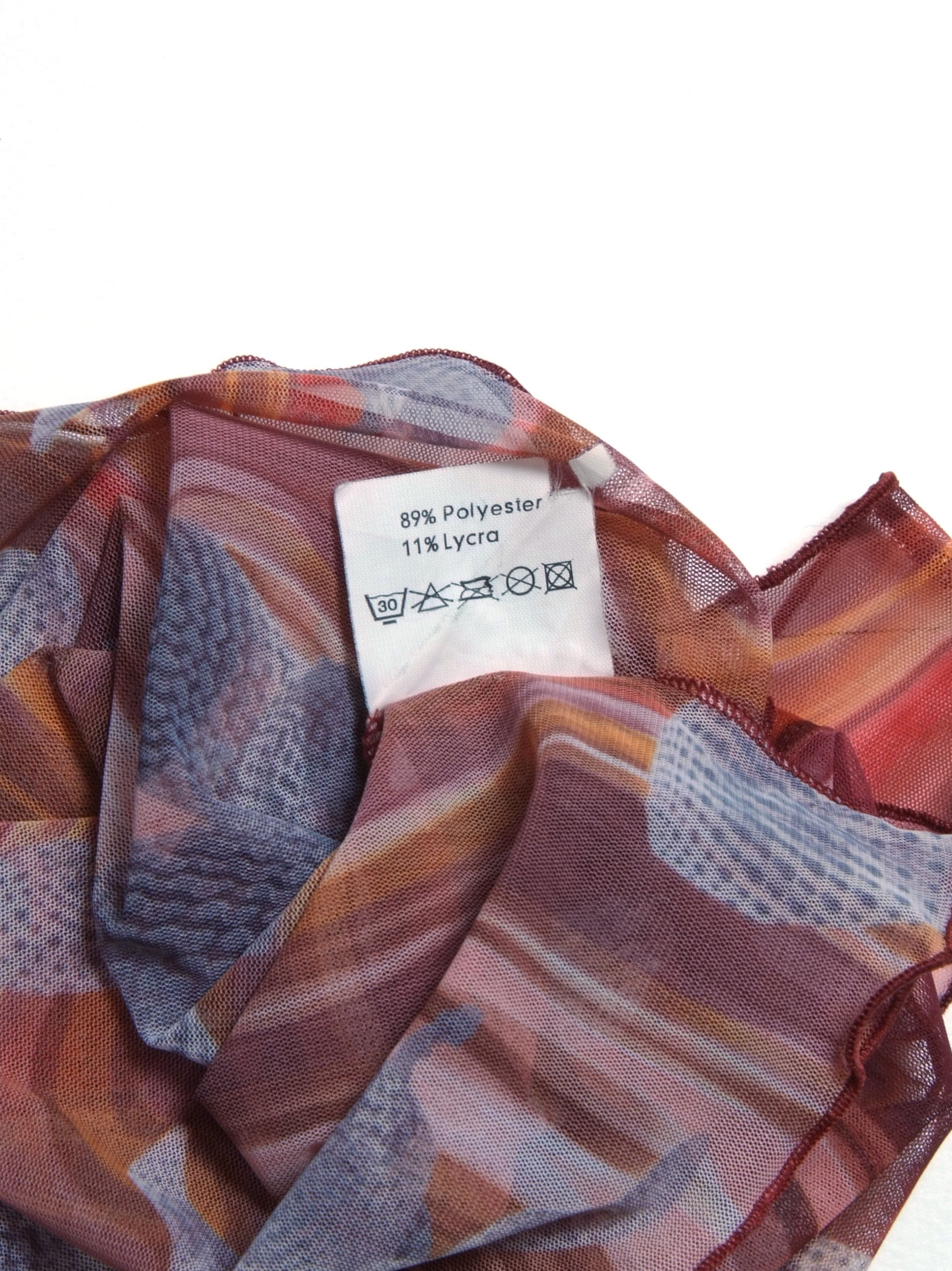 Vintage Vintage Mesh Sheer Abstract Tank Top Sleeveless Size M / US 6-8 / IT 42-44 - 5 Thumbnail