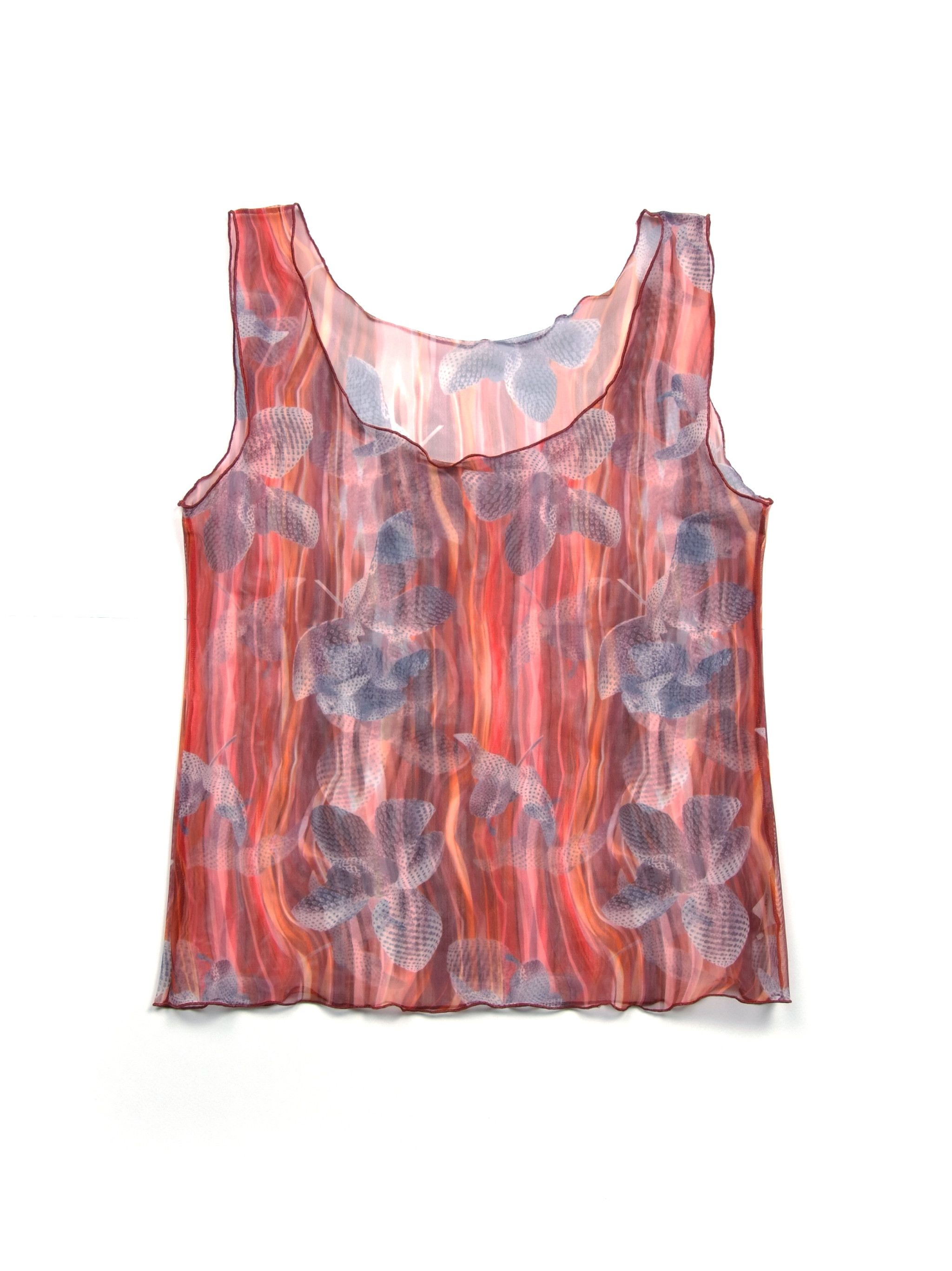 Vintage Vintage Mesh Sheer Abstract Tank Top Sleeveless Size M / US 6-8 / IT 42-44 - 1 Thumbnail
