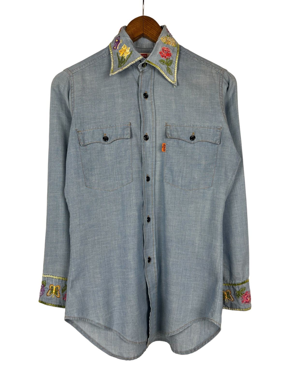 Vintage 70s Levi's Orange Tab Chambray Shirt