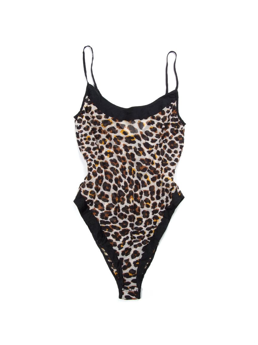 Vintage W's Vintage Silk Leopard Print Body Underwear Lingerie | Grailed