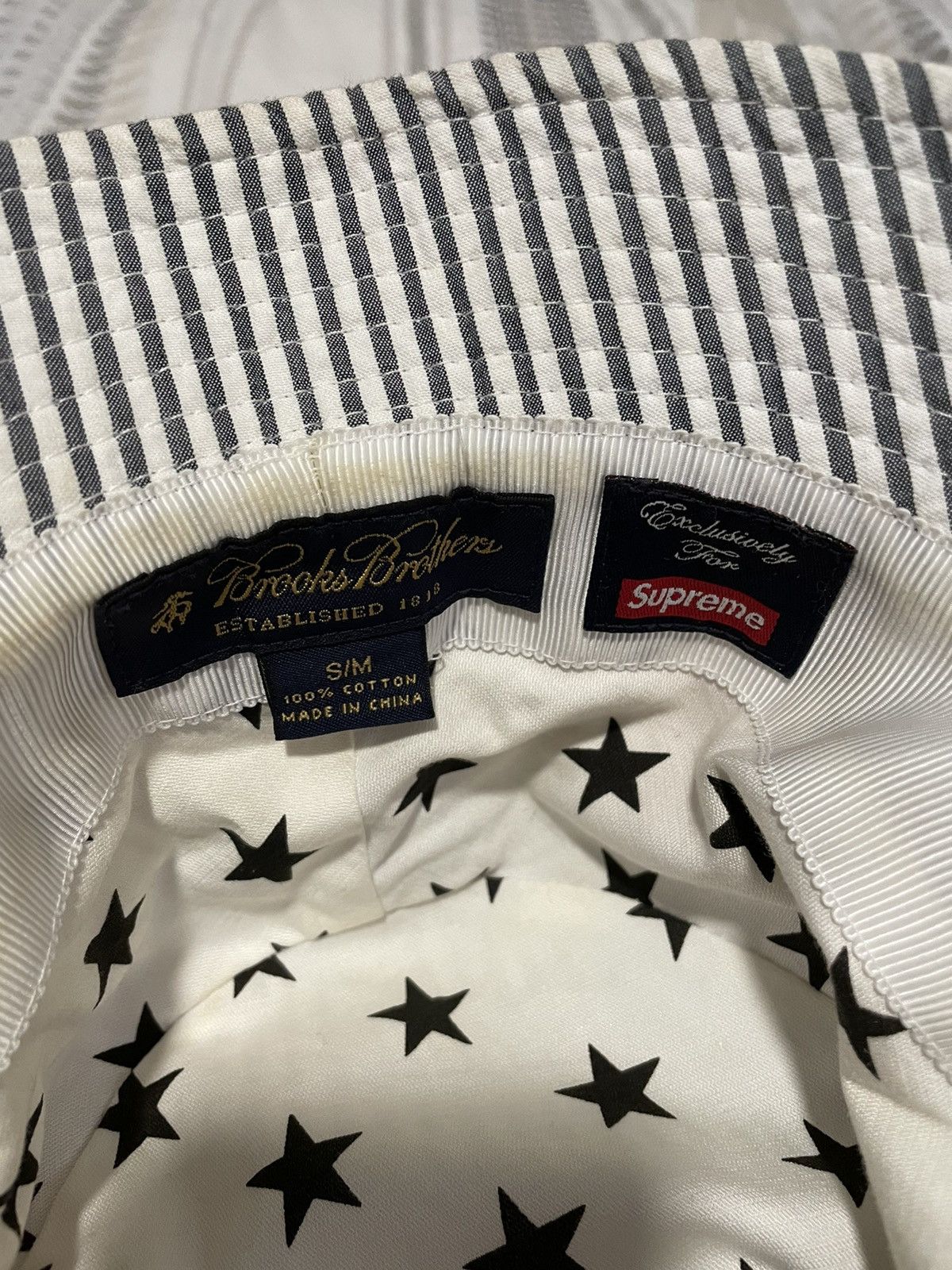 Supreme×Brooks Brothers Seersucker Hat Supreme X Brooks Brothers Seersucker Bucket Hat 2014