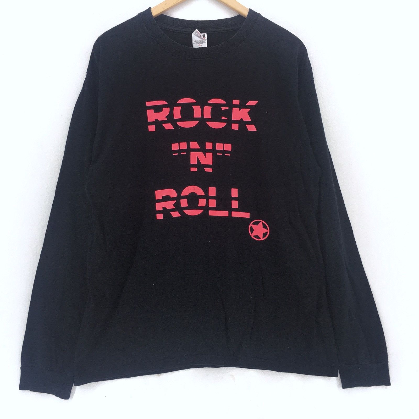 Vintage Rock N Roll Long Sleeve Black Colour Large Size Tshirt Size US L / EU 52-54 / 3 - 1 Thumbnail