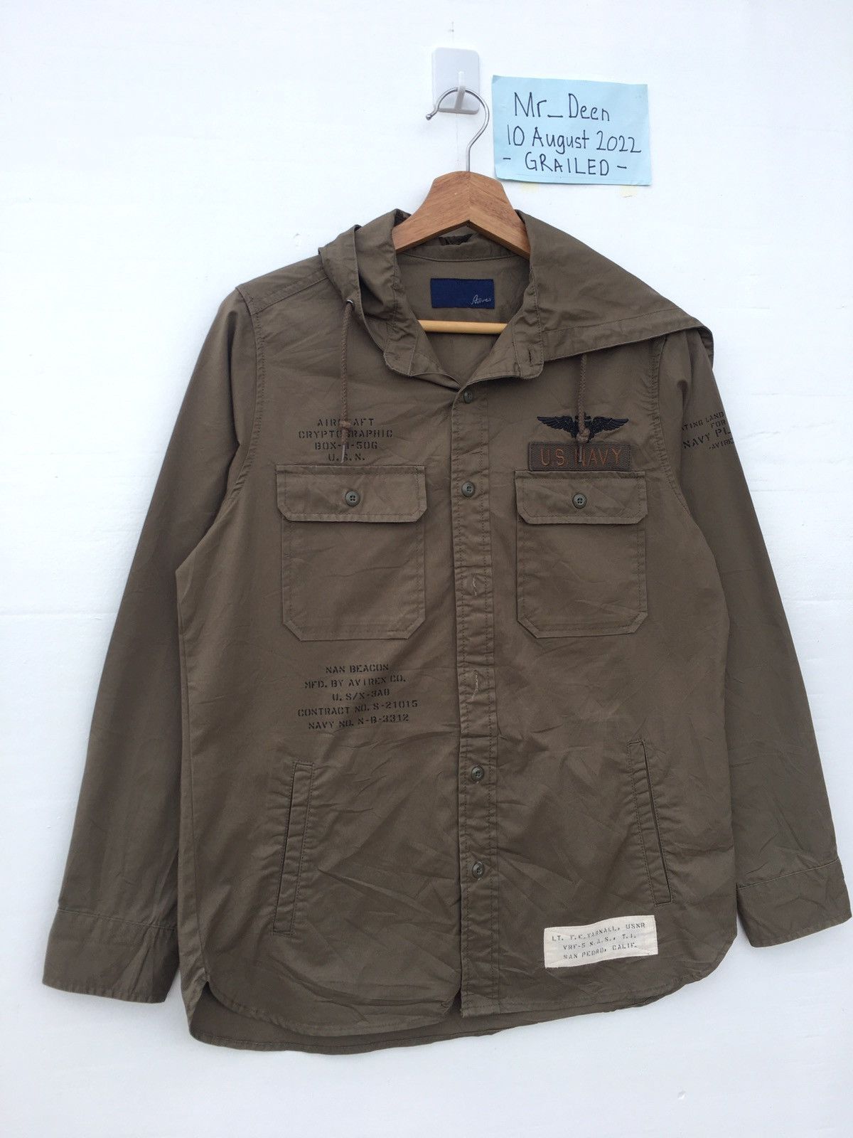 Avirex Rare Avirex Green Army Hooded Jacket Size US M / EU 48-50 / 2 - 2 Thumbnail