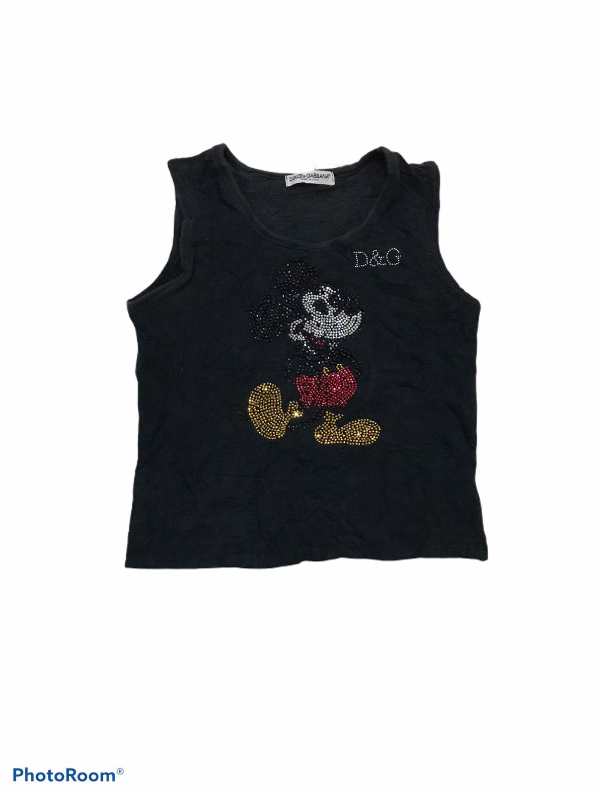 DOLCE&GABBANA　Mickey Mouse　スパンコールタンクトップ DOLCE&GABBANA Mickey Mouse スパンコールタンクトップ