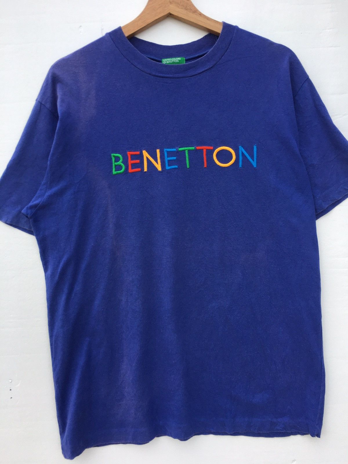 Benetton Rare Vintage Benetton Spellout Tshirt Size US L / EU 52-54 / 3 - 5 Thumbnail