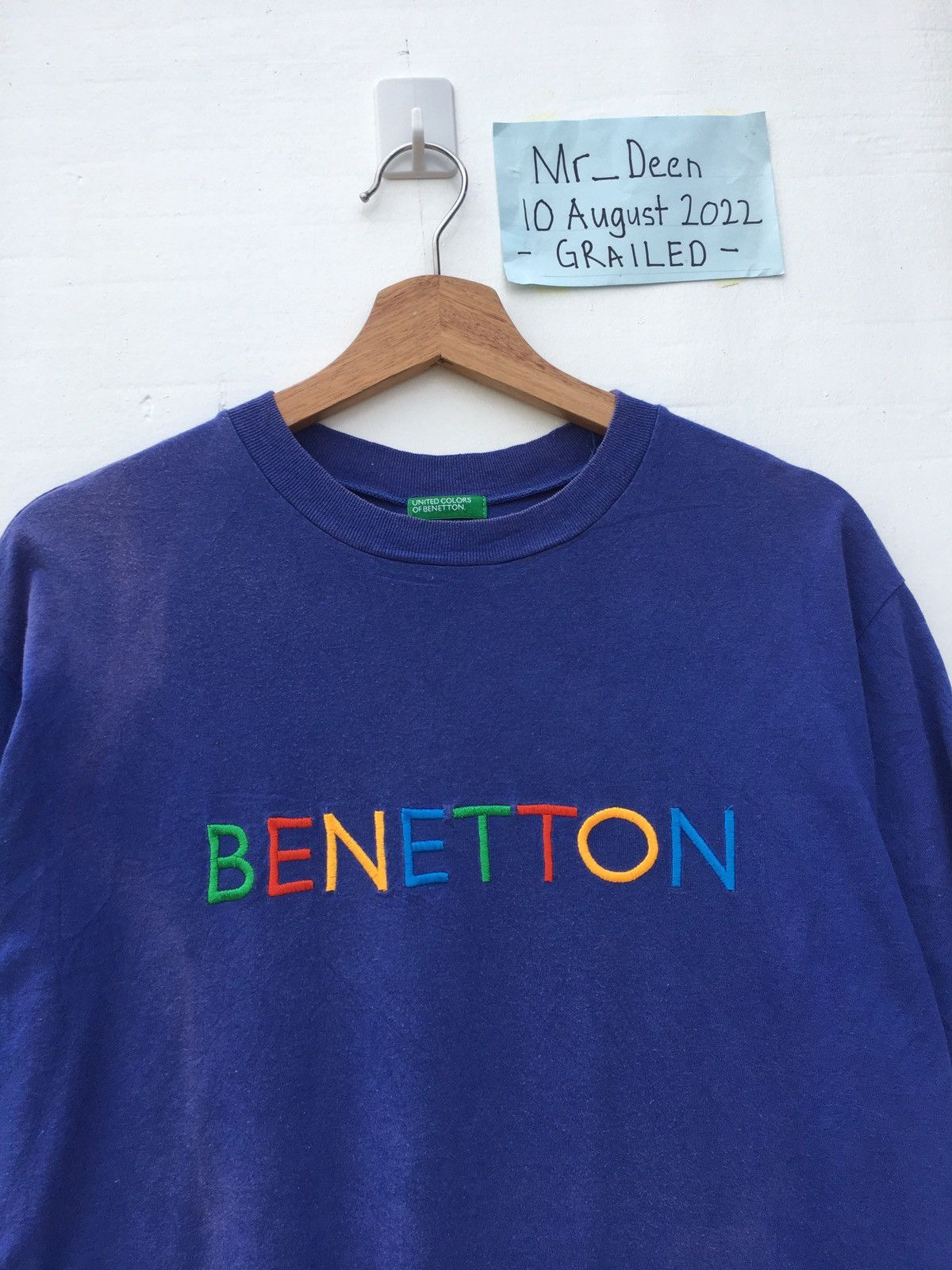 Benetton Rare Vintage Benetton Spellout Tshirt Size US L / EU 52-54 / 3 - 1 Thumbnail