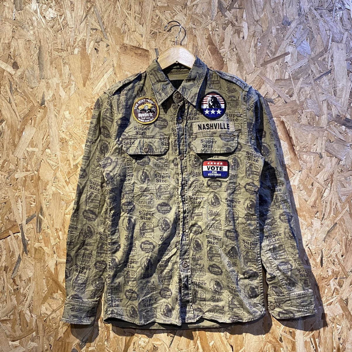 Hysteric Glamour RARE‼️Hysteric Glamour Full Print Patch Pocket Shirt Button Size US S / EU 44-46 / 1 - 1 Thumbnail