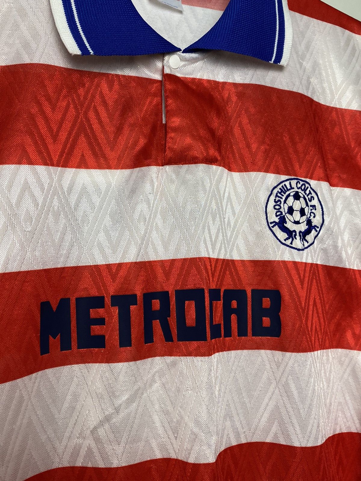 Vintage Dosthill Colts vintage Football jersey striped white red Size US L / EU 52-54 / 3 - 2 Thumbnail